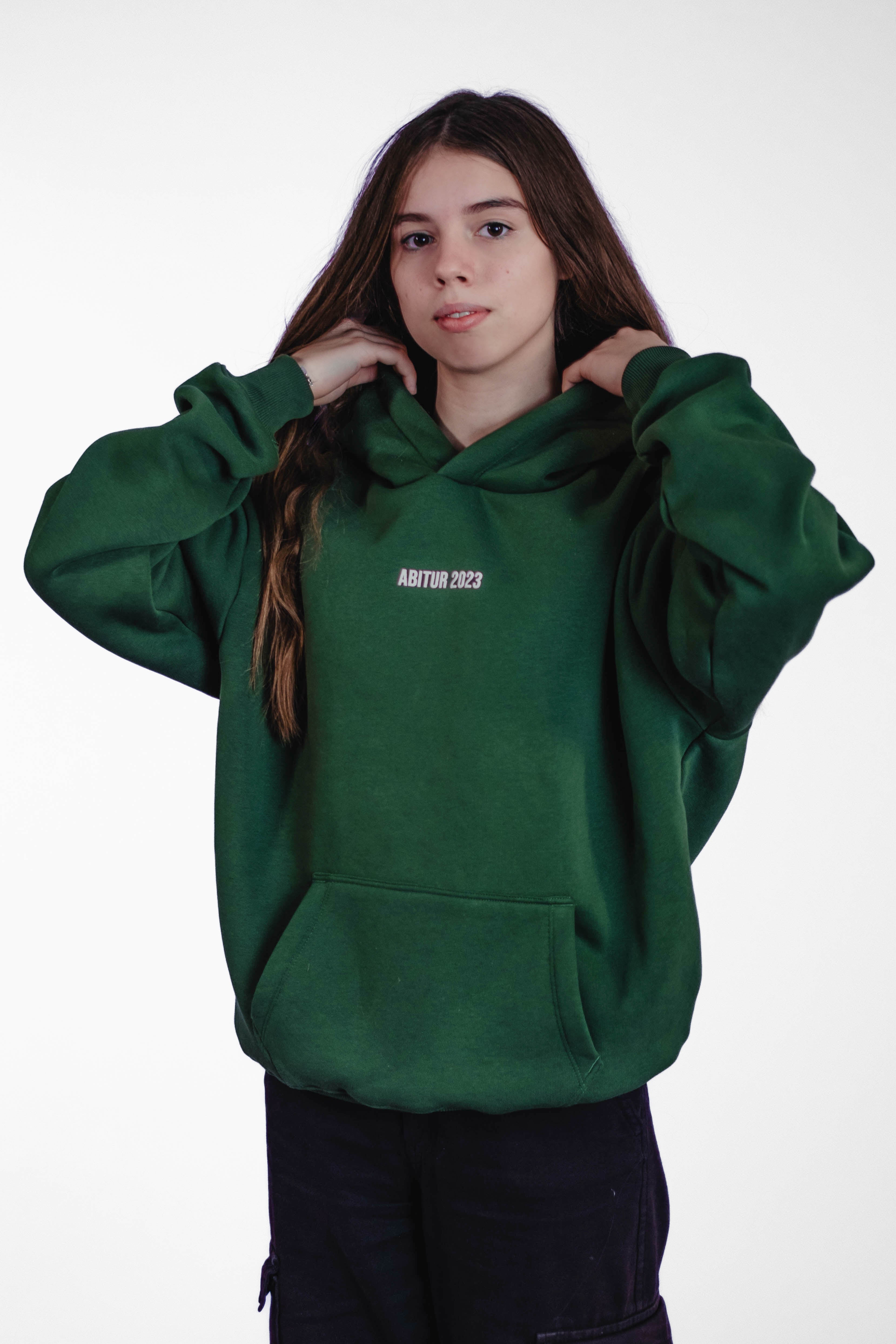 Oversize Hoodie „Finally Free“ - Dunkelgrün