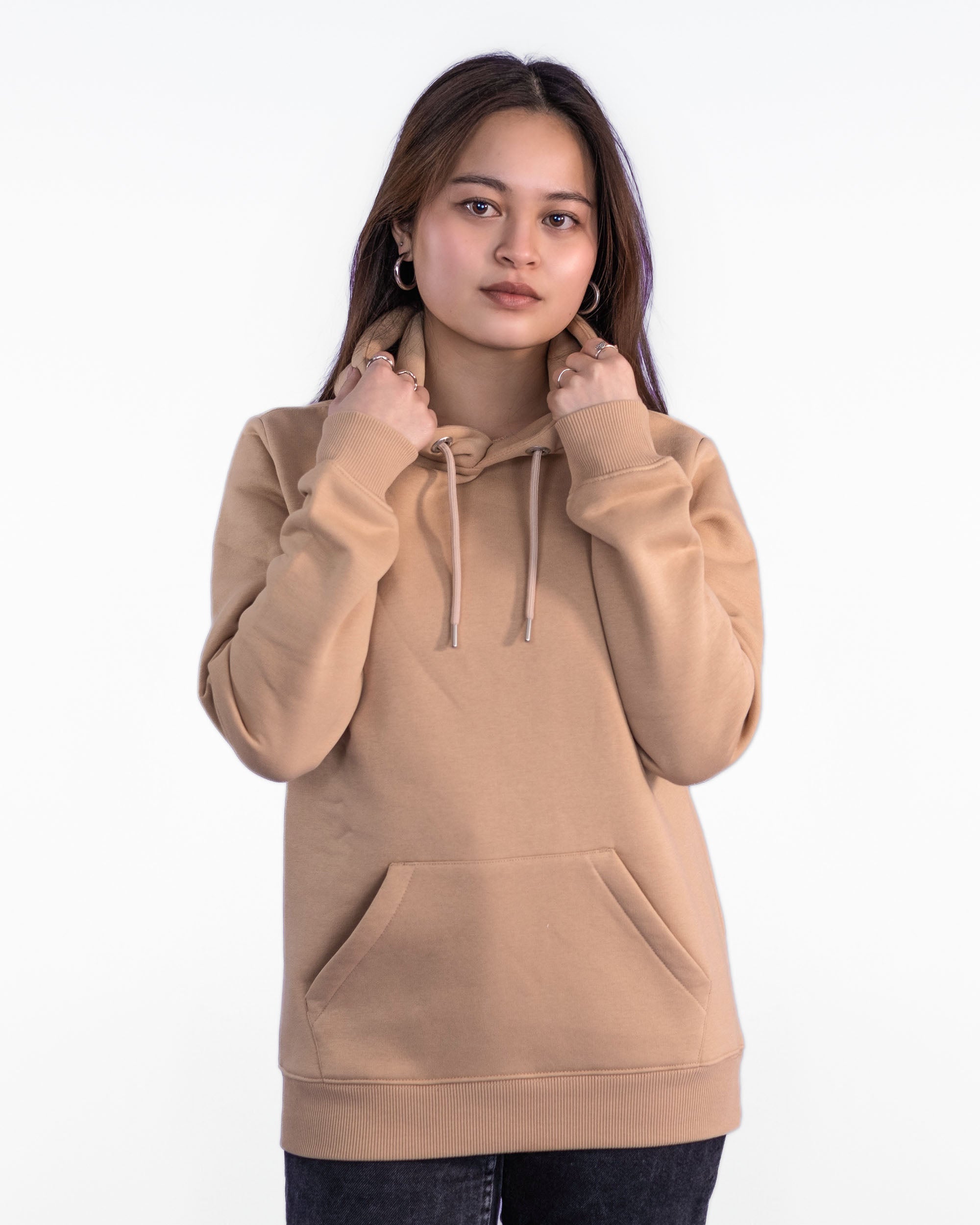 Taillierter Hoodie Elfie nude