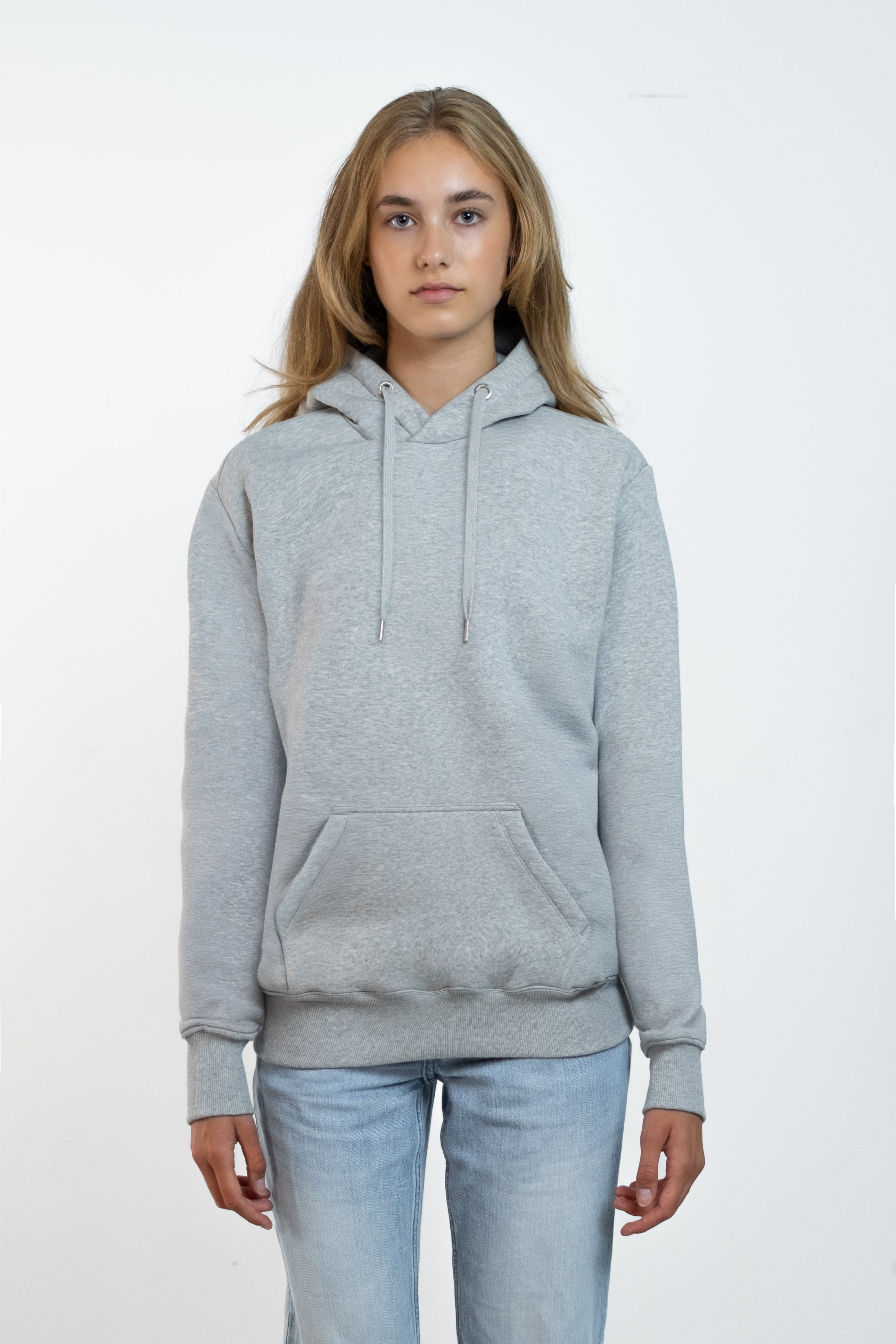 Taillierter Hoodie Elfie melange grey