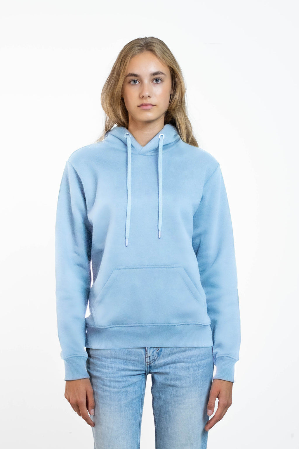 Taillierter Hoodie Elfie sky blue