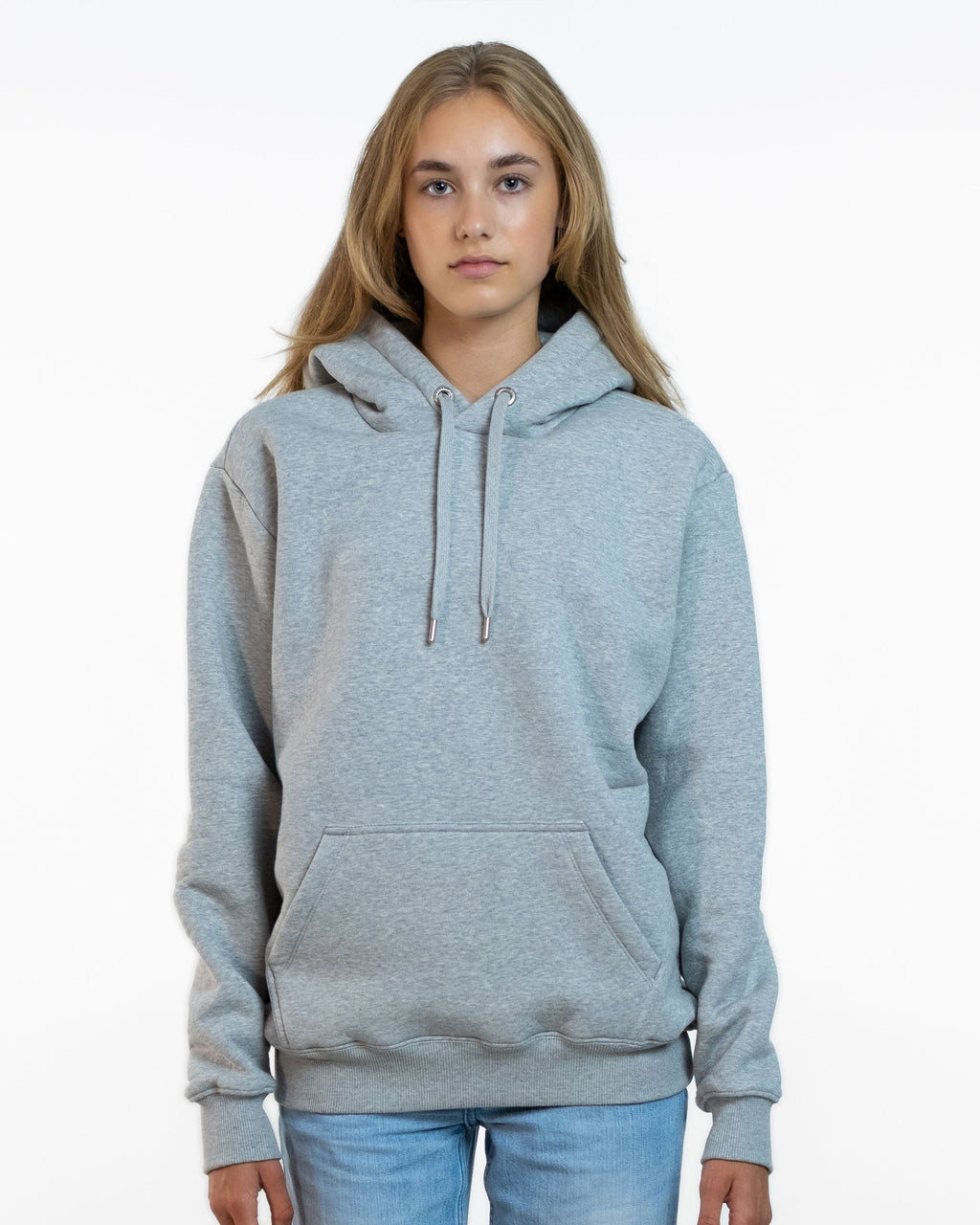 Hoodie Mike melange grey