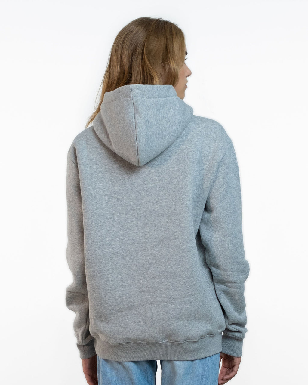 Hoodie Mike melange grey
