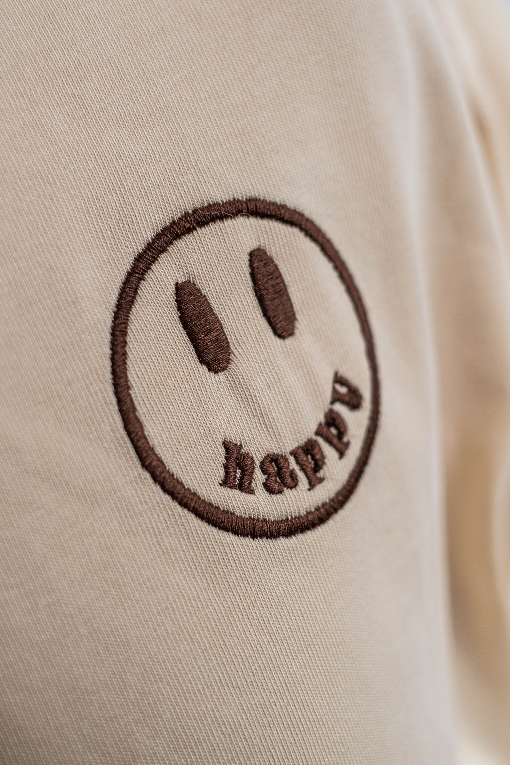 Oversized Tee „Cheers to us“ - Beige