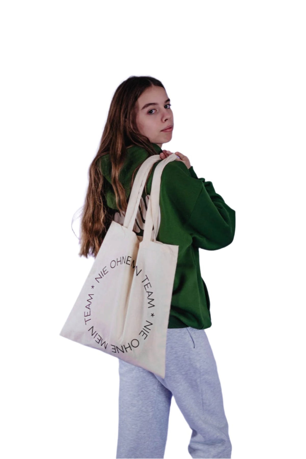 Jutebeutel „Nie ohne mein Team“