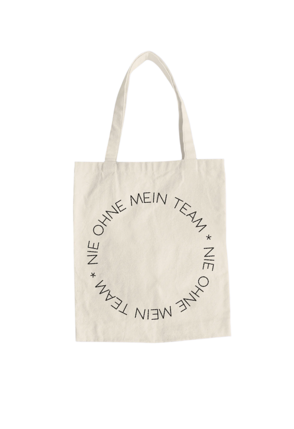 Jutebeutel „Nie ohne mein Team“