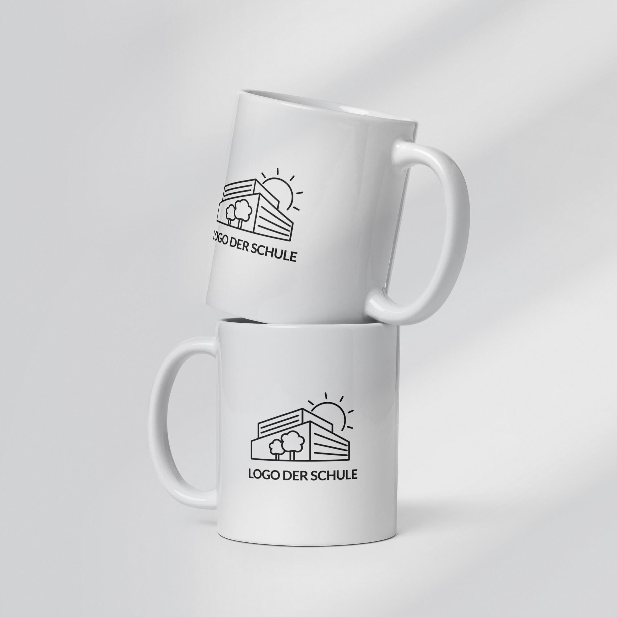 Weiße, glänzende Tasse